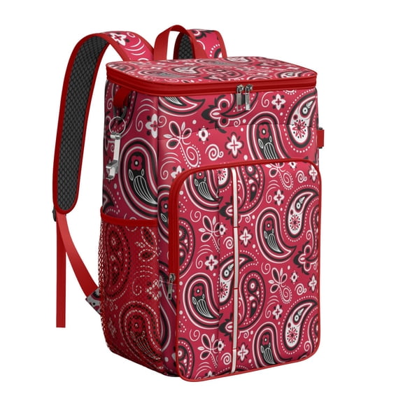 Artistic Mandala Cooler Backpack - 20L Leakproof Soft Cooler Bag with Colorful Ethnic Pattern, Great for Beach, Camping & Outdoor Enthusiasts
