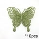 thumbnail image 2 of Paquete de 10 adornos de mariposas brillantes para árbol de Navidad, guirnaldas, decoraciones de boda, coronas, cajas de regalo y decoraciones para fiestas., 2 of 6