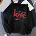 thumbnail image 7 of Pimelu Valentine Sweater for Women Womens Valentines Day Hooded Sweatshirts Oversized Pocket Drawstring Pullover Hoodies Tops Trendy Love Letter Print Sweatshirts, 7 of 7