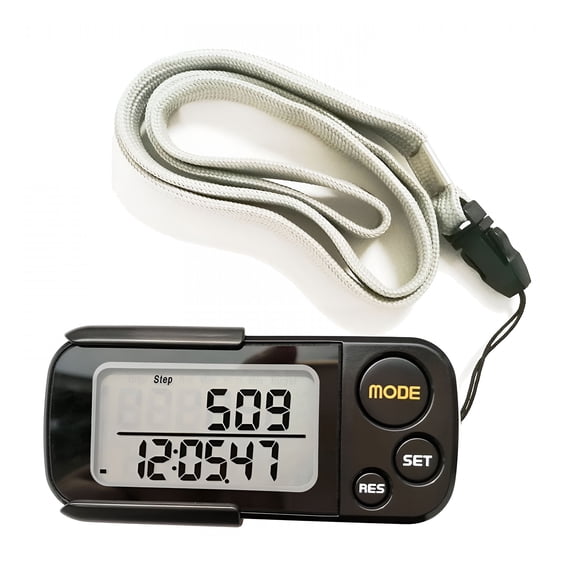 GJX 3D Pedometer Step Counter with Clip and Lanyard, Accurate Walking Distance Miles Km, Calorie Tracker, 30 Day Memory, Daily Goal Monitor, Exercise Fitness Activity Tracker