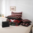 thumbnail image 6 of Feelyou Adult Triangle Aztec Twin Bedding Sets 7-Piece, Rustic Farmhouse Bear Bedding Comforter Set, Red Green Bohemian Reversible Sheet Sets, Lightweight Room Decor, 6 of 8