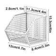 thumbnail image 3 of ufehgfjh Small Space Storage Organizer No Punch Ginger Garlic Hanging Basket Kitchen Shelf Wall Mounted Spice Frame Household Gods Ginger Garlic Kitchen Multi Function Organizer, 3 of 6