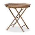 thumbnail image 1 of Baxton Studio Sabah Table Pliante en Métal Finition Or Mat, 1 of 7