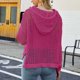 thumbnail image 4 of Gibobby Casual Suéter para Mujer, suéter ligero con cuello en V para mujer(Rosa caliente,XG), 4 of 5