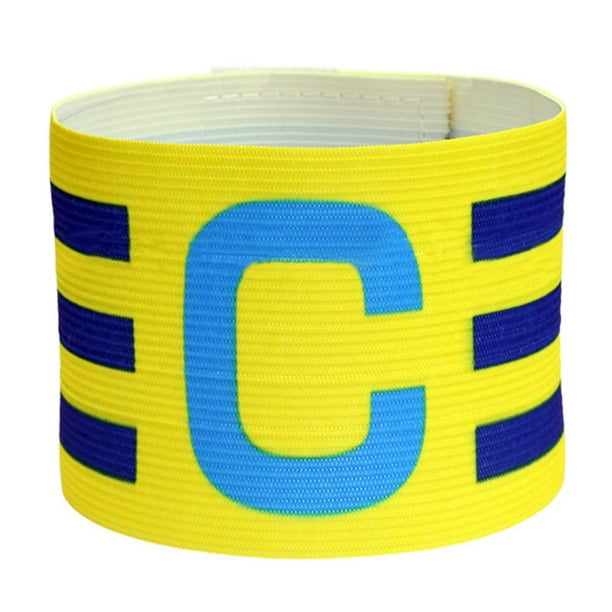 Brazalete Capitan Banda Ajustable Transpirable para Capitán de Fútbol (Amarillo)
