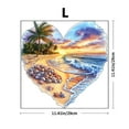 thumbnail image 3 of Wooden Jigsaw Puzzle Heart Shaped Beach Scene for Adults & Kids, Unique Animal Pieces, Thick Sturdy Wood, Ideal for Stress Relief & Gift, 3 of 6