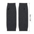 thumbnail image 3 of Unique Bargains 1 Pair Fingerless Gloves Solid Style Knit Gloves Dark Gray, 3 of 5
