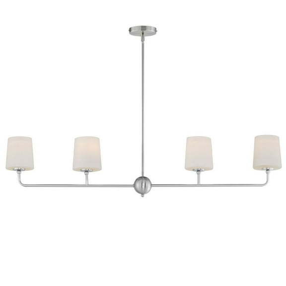 12097SWSN Maxim Lighting Bristol - 4 Light Linear Pendant-10.5 Inches Tall and 48 Inches Long-Satin Nickel Finish