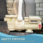 XtremepowerUS 1.5HP Variable Speed Above Ground Pool Pump, High Flow, Intelligent Control Panel, 115V