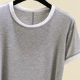 thumbnail image 3 of Annhoo Pajama Tops for Women Spring Summer Block Color Crewneck Loose Short Sleeve Shirts Soft Comfy Clothes, 3 of 3