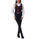 thumbnail image 2 of INSPIRE CHIC Chaleco Vintage para Mujeres, Chaleco de Trabajo Elegante con Botones a Cuadros, S Rojo, 2 of 6