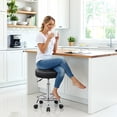 thumbnail image 3 of Primy Adjustable Rolling Stool with Wheels, PU Leather Small Office Chair with Foot Rest,Versatile Adjustable Swivel Stool for Tattoo Massage Salon Spa Teach Medical Facial Office Home Work Kitchen, 3 of 9
