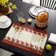 thumbnail image 4 of Christmas Placemats Set of 6, Winter Xmas Poinsettia Red Green Plaid Washable Wipeable Table Mats for Dining Tables, Indoor Outdoor Kitchen Place Mats for Holiday Party Table Decor, 4 of 9