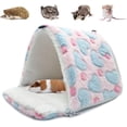 thumbnail image 1 of Rodent Sleeping Plush Small Hamster House Hammock Toy Bed House For Guinea Pig Rabbit Chinchilla Ferret, Pink S, 1 of 5