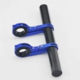 thumbnail image 3 of Bike Handlebar Extender Carbon Fiber Bracket Aluminum Clamp For Bicycle Light (Blue 20cm Double Clamp), 3 of 5