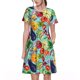 thumbnail image 1 of Easygdp Vegetable (2) para Vestido Transpirable de Mujer, Vestido Suelto de Manga Corta con Pliegues y Bolsillos para el Verano, 1 of 6