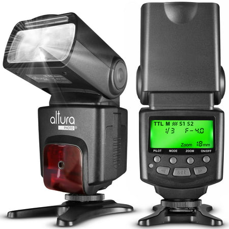 Altura Photo AP-C1001 Speedlite Flash for Canon DSLR Camera with Auto-Focus, E-TTL, Wireless Trigger Slave (Best Wireless Flash Trigger)