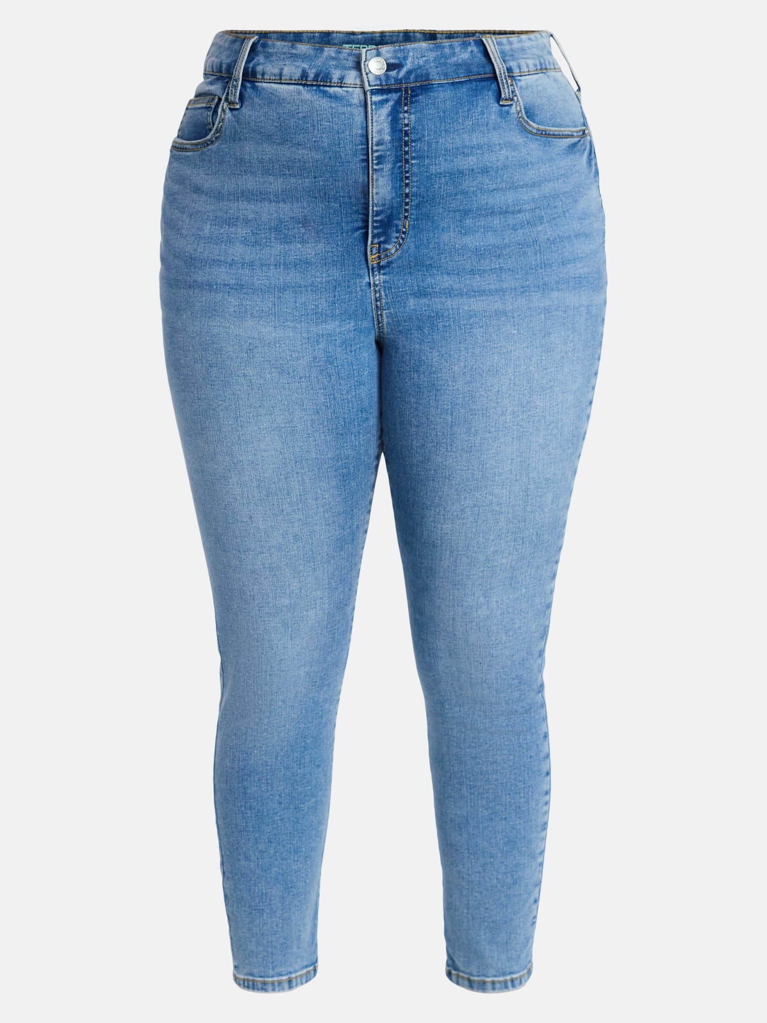 Terra & Sky Women's Plus High Rise Skinny Jeans, Sizes 16W-28W