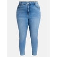 thumbnail image 5 of Terra & Sky Women's Plus High Rise Skinny Jeans, Sizes 16W-28W, 5 of 5