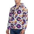 thumbnail image 3 of Rateoe record rock Skull star Pattern Mens Hoodie, Pullover Hooded Sweatshirt, Kangaroo Pocket Hoodie Ideal for Daily Wear, Travel and Home-3X-Large, 3 of 7