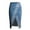 Blue, variant on Ndbuld Vintage Denim Skirts for Women Women Fashion High Waist Ripped Destroyed Bodycon Street Style Skirt on Clearance,Blue,M