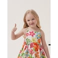 thumbnail image 4 of famuka Little Girl Summer Strap Dress Toddler Flowers Sundress Child Cotton Swing Dresses, 4 of 10