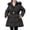 C10-Black, variant on Rhuody Girl'S Coats 7-8 Years Winter Long Sleeve Windproof Hooded Padded Jacket Trim Waist Belt Mid Length Warm Outerwear For Daily Outdoor Play Fashion Wear