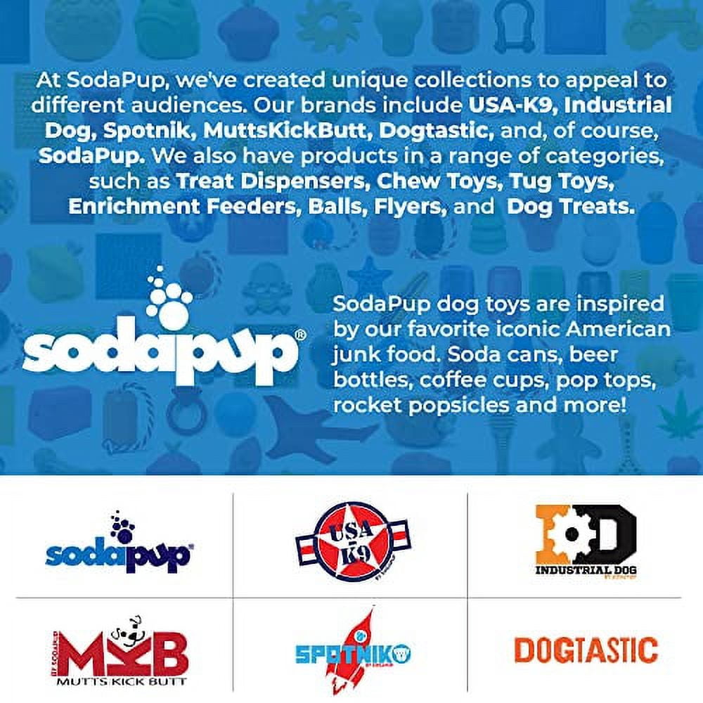 SodaPup Durable PUP-X Honey Pot Rubber eCupTreat Dispenser and Enrichment Toy, L, Blue