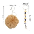 thumbnail image 4 of Tarjetas Capturador para Largo Uñas, Crédito Tarjeta Extractor Cuenta Tarjeta Capturador Llavero para Mujer con Pom Pelota, Marrón, 4 of 7