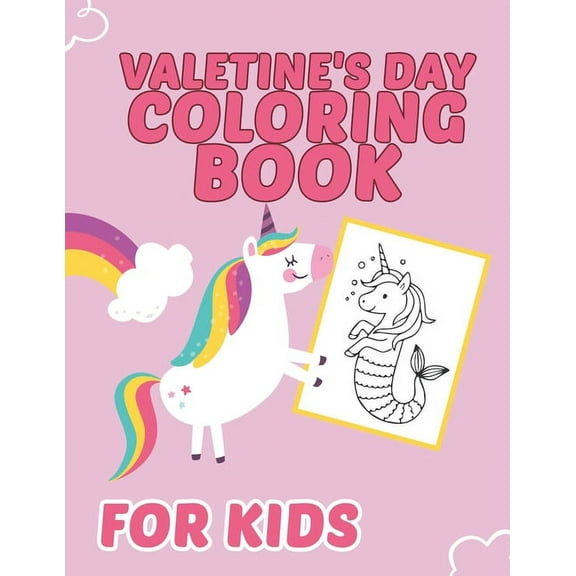 Valetine's Day Coloring Book for kids: A Fun Valentine's Day Coloring Book - Filled Images as Cute Animals, Lovely hearts and more beautiful Images 8.5 x 11 Inches (Paperback)