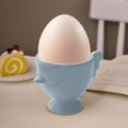 thumbnail image 4 of Ceramic Egg Cup Gift, Porcelain Holder Breakfast Boiled Cooking Easy to Clean Childhood Memories Kitchen, 4 of 5
