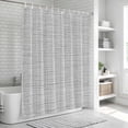 thumbnail image 5 of Shower Curtain Grey Linen Texture Shower Curtains for Bathroom Bathtub, Waterproof Fabric Shower Curtain Set with Hooks, Extra Long 72" x 84" Solid Color, 5 of 9