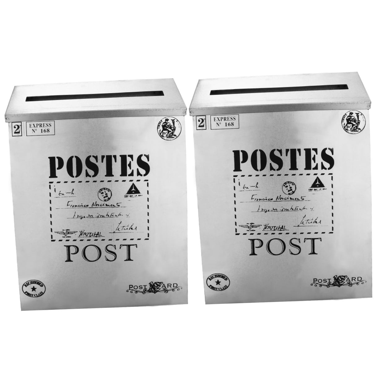 Worgeous 2 pcs Multifunctional Letter Box Post Box Decor Photo Props for Decoration