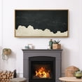 thumbnail image 3 of Large Framed Canvas Print Minimalist Dark Night Sky with Flying BirdsWall Art Decorative Ready to Hang Painting for Living room Bedroom 60x30 inches Natural Frame, 3 of 7