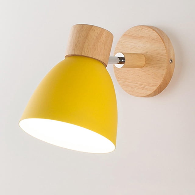 Apliques de Pared Lámpara de Pared Nórdica Lámpara de Pared Industrial Soporte de Lámpara Minimalista para Dormitorio de Lectura Junto a Amarillo Salvador Aplique de pared industriales