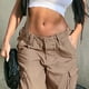 thumbnail image 5 of Pantalones holgados de cintura baja para mujer, pantalones Jogger de bolsillo sueltos, ropa de calle Hippie Punk, pantalones vaqueros de cuerpo entero sólidos Pompotops  ulkah942953, 5 of 9