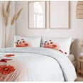 thumbnail image 6 of Ambesonne Flower Duvet Cover Sets, Cartoon Poppy Fresh Art, 2-Queen, Red White Black, 6 of 6