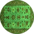 thumbnail image 1 of Ahgly Company Indoor Round Oriental Green Industrial Area Rugs, 3' Round, 1 of 4