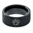 thumbnail image 2 of Tungsten Bear Paw Claws Band Ring 9mm Men Women Comfort Fit Black Flat Cut Brushed Polished, 2 of 4