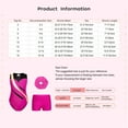 thumbnail image 7 of Aislor Kids Girls Sleeveless Gymnastics Leotards with Athletic Shorts and Hair Band Ballet Dance Outfits Red 6, 7 of 7
