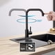 thumbnail image 3 of Grifo de cocina de acero inoxidable 304 con acabado de laca horneada, mezclador de agua fría y caliente de doble función para fregadero, grifo de lavabo moderno, 3 of 5