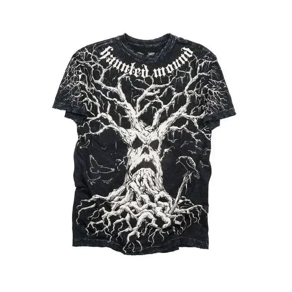 2000s Summer New T shirt Harajuku Hip Hop Skull Printing Round Neck Oversized Tshirt Men Clothing Sleeved Gothic Tops Streetwear
