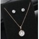 thumbnail image 2 of Oro Zircon Collar Pendientes Set Pequeño Collar Set Combinación Dulce y Señoras Joyería de la boda Set, 2 of 8