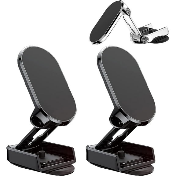 Alloy Folding Magnetic Car Phone Holder, 2022 New Alloy Folding Magnetic Car Phone Holder, Magnetic 360° Car Phone Holder Stand Dashboard Folding Bracket Universal (C)