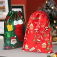 thumbnail image 7 of Cotton Christmas Gift Bags Drawstring, 22x16inch Reusable Fabric Wrapping Sacks Cloth Holiday Pouches for Odd Shaped Presents, 7 of 7