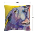 thumbnail image 2 of Shadow' Animals Pets Painting Bold By Pat Saunders-White 16 X 16 Decorative Throw Pillow, 2 of 4