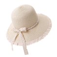 thumbnail image 5 of LinYooLi New Summer Lace Lace Bow Straw Hat For Women's Outdoor Sunshade And Sunscreen Tourism Beach Hat Fisherman Hat, 5 of 7