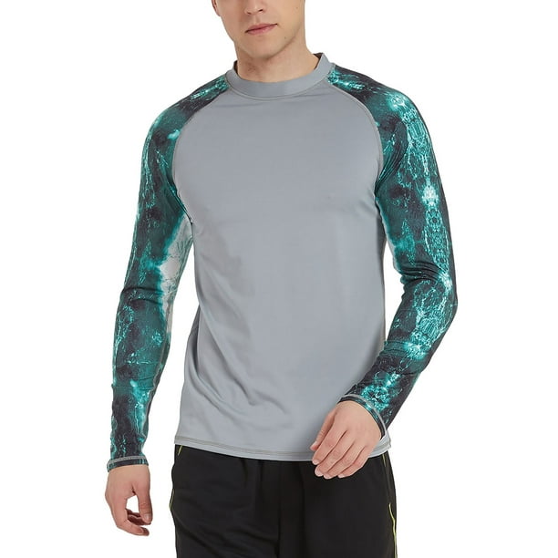 Cvlife Men S Rashguard Swim Shirt Quick Dry Sun Protection Rash Guard Long Sleeve Swim Tops Walmart Com