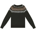 thumbnail image 4 of Rovga Retro Jacquard Colored Knitted Shirt Women Sweater Pullover Trendy Streetwear, 4 of 5