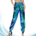 thumbnail image 3 of 1 pantalón largo de estilo hip hop callejero, brillante, para ocio, deportivo, para mujer, elegante, holgado, transpirable, para niña y mujer., 3 of 6